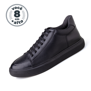 Tênis Carboni - Aumenta Altura 8 cm - Preto - Masculino - Eleva