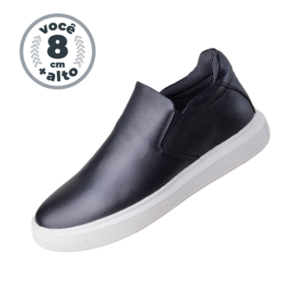 Tênis Viccari - Aumenta Altura 8 cm - Preto - Masculino - Eleva