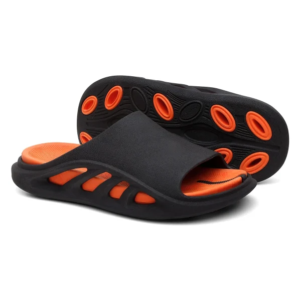 Chinelo Minimal – Preto/Laranja