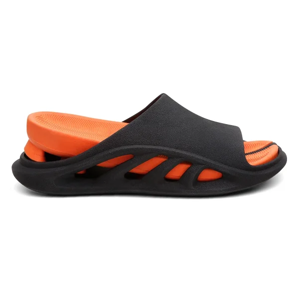 Chinelo Minimal – Preto/Laranja