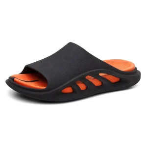 Chinelo Minimal – Preto/Laranja